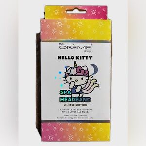 Limited edition Unicorn Hello Kitty x The Creme Shop spa headband with velcro